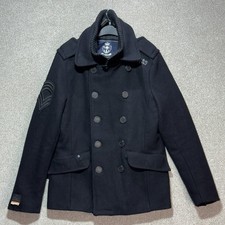 Superdry Pea Coat Uomo XL Nero
