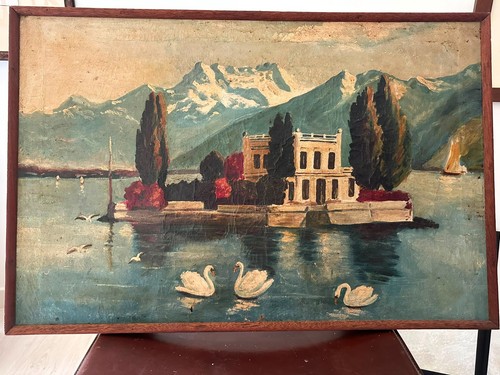 Dipinto olio cartoncino - olio,