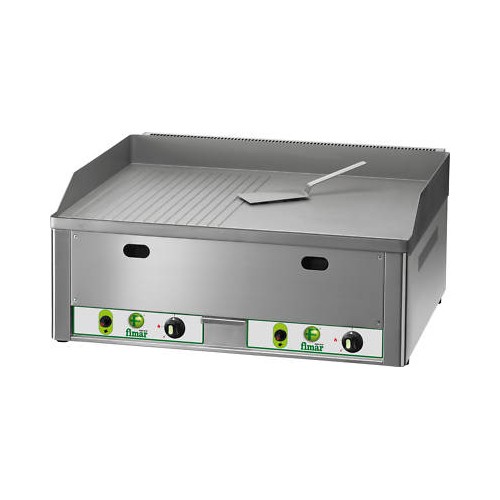 Fry top liscio - rigato, a