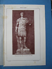stampa antica old print GIULIO CESARE - SCULTURA DA FOTO ALINARI  1931
