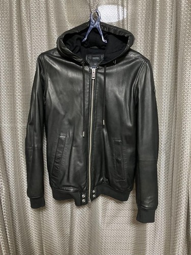 Diesel giacca pelle nera con - giacca,