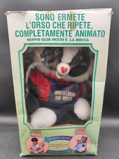 Peluche Teddy Bear Vintage ERMETE Procione Candy Orso Che Ripete Magic Sun