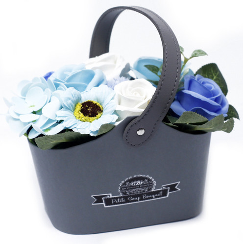 Bouquet petit panier - , bleu