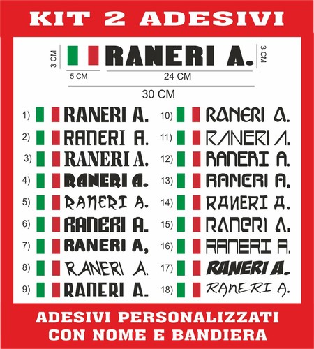 Adesivi nome bandiera - adesivi,