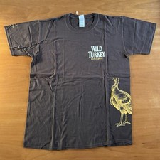 T Shirt WILD TURKEY BOURBON size L - Marrone Y2k Vintage Retro Kentucky Gildan