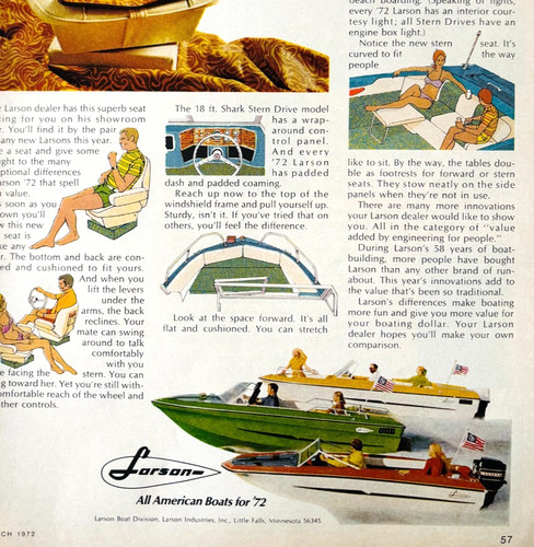 1972 larson all american boats - larson,