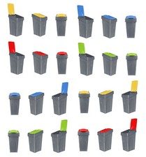 Pattumiera in plastica 50L