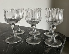 6 Verres A Vin  En Cristal À