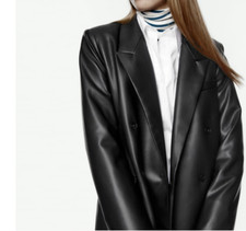 Giacca blazer ecopelle zara - giacca,