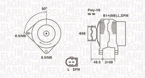 Alternatore magneti marelli - alternatore,