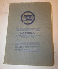 Catalogo dei pezzi di ricambio e degli accessori per le vetture Lancia Lambda
