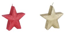 Candela cera decorata Stella