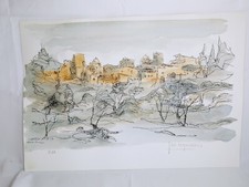 LEONARDO DE MAGISTRIS ACQUARELLO SU BASE LITOGRAFICA