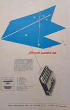 OLIVETTI LETTERA 22 - Rara Pubblicità D'epoca - 1952 - Macchina per scrivere