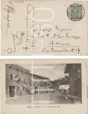 TIMBRO MEDEA POSTE ITALIANE SU CARTOLINA MEDEA (GORIZIA) 1917
