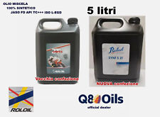 Olio Miscela 100% Sintetico -5 LT ROLOIL 2T SYNT-S  JASO FD API TC+++ ISO L-EGD