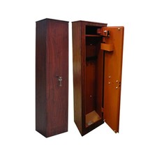 Armadio Portafucili In Acciaio Effetto Legno Con Tesoretto  - mm.350x200x1450h. 