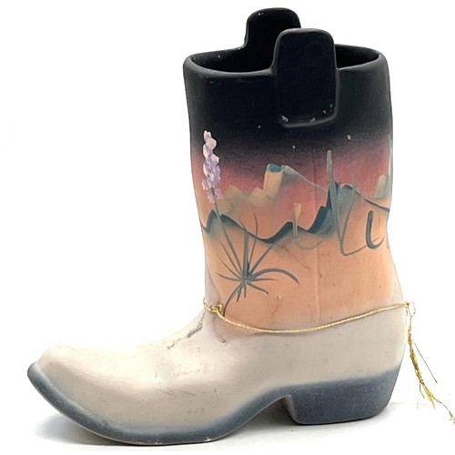 Vaso stivali cowboy ceramica