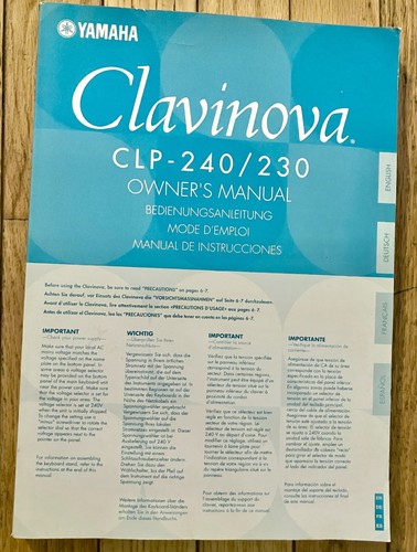 Owners manual only - owners, for