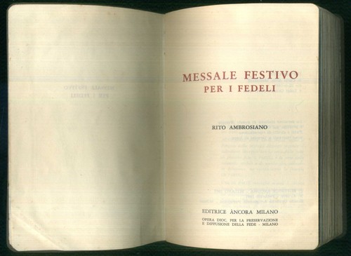 Messale festivo per fedeli - messale,