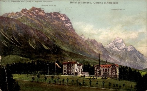 Cartolina cortina ampezzo - cortina, d'ampezzo