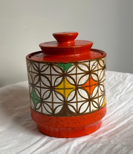 Raro vaso arancione midcentury - vaso,