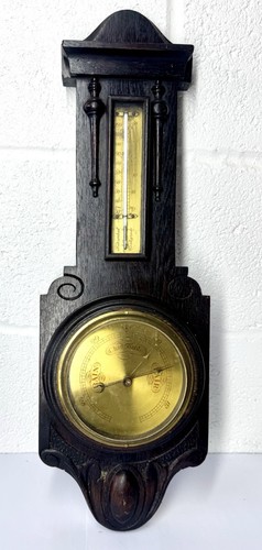 Antique oak aneroid - antique,