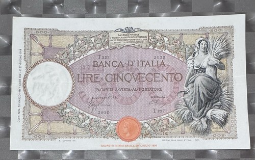 500 lire mietitrice fascio - 500,