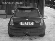 Ulter Acciaio Inox Duplex Scarico Sportivo Mini R50, R53 COOPER S 2x80mm Medio