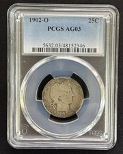 1902-O Barber Quarter 25C PCGS