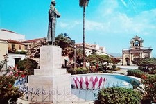 Cartolina - Giarre - Piazza S. Francesco e Chiesa del Carmine - 1973