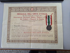 DIPLOMA  + MEDAGLIA UNITA'