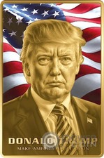 DONALD TRUMP 1/10 oz moneta d'oro 10000 franchi Ciad 2024