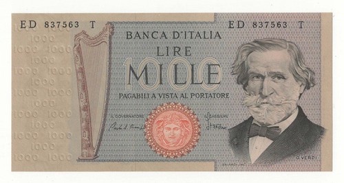 1000 lire giuseppe - verdi, ii°