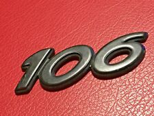 PEUGEOT 106 LOGO NERO SIGLA EMBLEMA FREGIO STEMMA SCRITTA TARGHETTA BADGE BLACK
