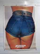 JESUS JEANS OLIVIERO TOSCANI MANIFESTO AFFICHES TELATO