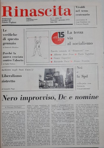 Rinascita settimanale anno - settimanale,