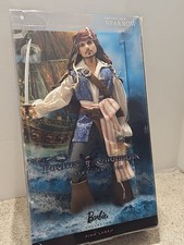 Mattel Barbie Capt Jack Sparrow Pirati dei Caraibi Etichetta Rosa 2010 Nuovo con scatola