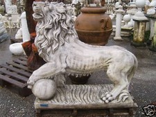 STATUA SCULTURA LEONE REALE IN
