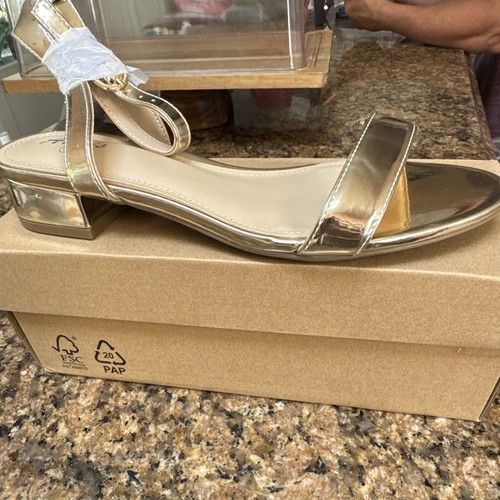 Sandali donna oro ecopelle