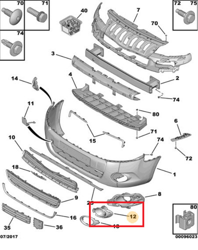 Kit cornice sede - cornice, fendinebbia