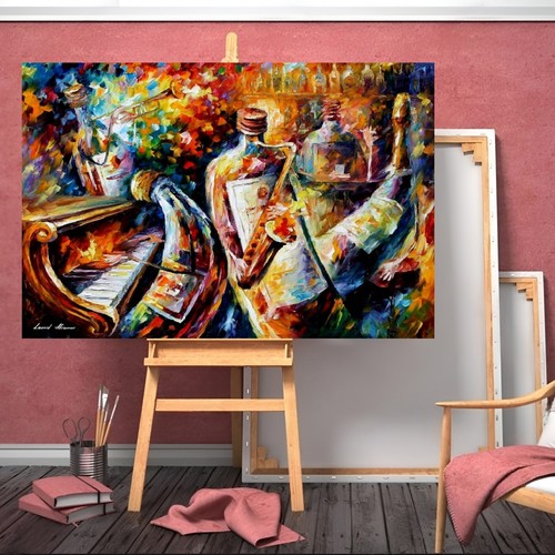 Leonid afremov bottiglia jazz - afremov,
