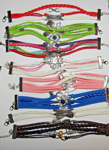 Bracciale pelle intrecciata - in,
