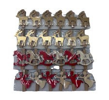 Set Mollette Natalizie Assortite 24 pz Decorazione Natale Segnaposto Regalo