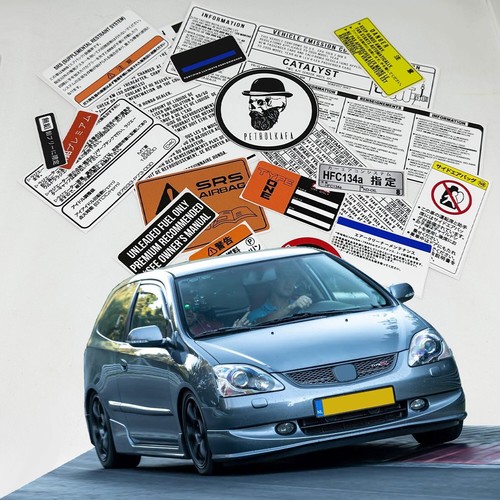 Etichette adesive vano motore