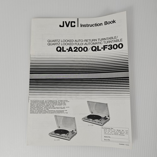 Jvc 200 f300 manuale - ql-200,,