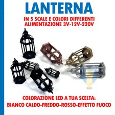 LANTERNA STILE ARABO PER PRESEPI PRESEPE DIORAMA MODELLISMO CON LED