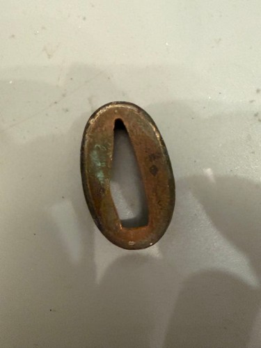 Japanese tsuba oval metal - oval,