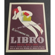 Cartolina 2. Settimana del Libro - 1953 - Ill. Lalia