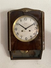 ANTICO OROLOGIO A PENDOLO  KIENINGER A CORDA CASSA IN LEGNO MECCANICO CHIAVETTA